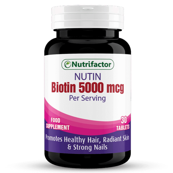 NUTRIFACTOR NUTIN BIOTIN 5000MCG 30 TABLETS
