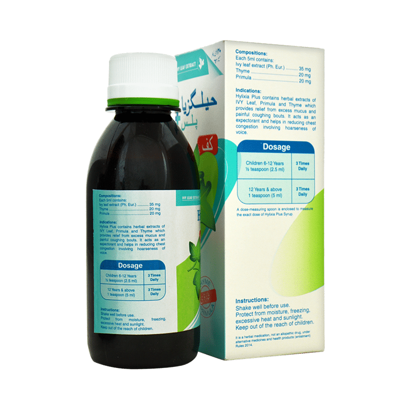 Hylixia Plus Syrup - Side Effects - Buy Online - ₨ 254 - khasmart