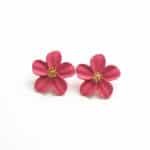 Eligant flower stud Earrings - pink
