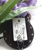 spring butterfly stud and Earcuff - silver - Image 2