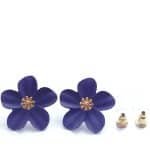 Eligant flower stud Earrings - sapphire
