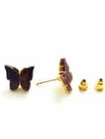 Eligant butterfly studs - Brown - Image 2