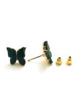 Eligant butterfly studs - Green - Image 2