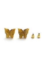 Eligant butterfly studs - Gold yellow