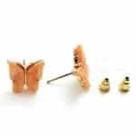 Eligant butterfly studs - peach