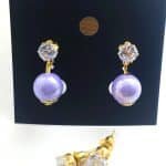 Violet Pearl Casual Earrings