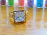 Vintage Bride Luxery Gemstone Ring - Golden