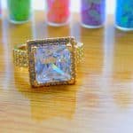 Vintage Bride Luxery Gemstone Ring - Golden