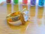 Vintage Bride Luxery Gemstone Ring - Golden - Image 3