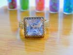 Vintage Bride Luxery Gemstone Ring - Silver