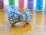 Gold plated Cubic Zircona convex shape ring - Silver - Image 5