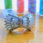 Gold plated Cubic Zircona convex shape ring - Silver