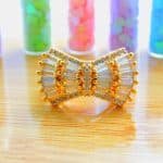 Gold plated Cubic Zircona convex shape ring - Golden