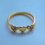 Eligant 3heart Ring - Golden