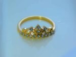 korean style crown Ring - Golden