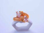 Carat Gold plated cubic zirconia Ring - crystal whie