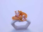 Carat Gold plated cubic zirconia Ring - crystal whie - Image 2