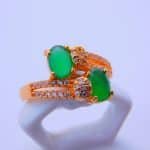 Carat Gold plated cubic zirconia Ring - Emerald