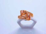 Carat Gold plated cubic zirconia Ring - crystal honey - Image 4