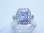 sterling silver platinum zirconia cubic stone bridal ring - pure Crystal
