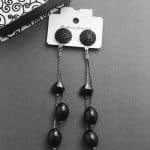Trendy Shiny Danglers  - Black