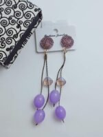 Trendy Shiny Danglers - violet - Image 2