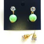 Mint Green Pearl Casual Earrings
