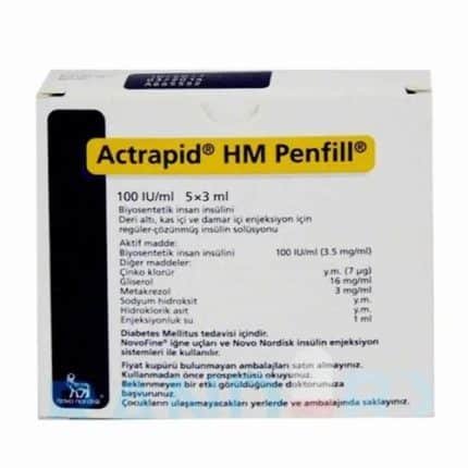 ACTRAPID PENFILL 100IU 1ML