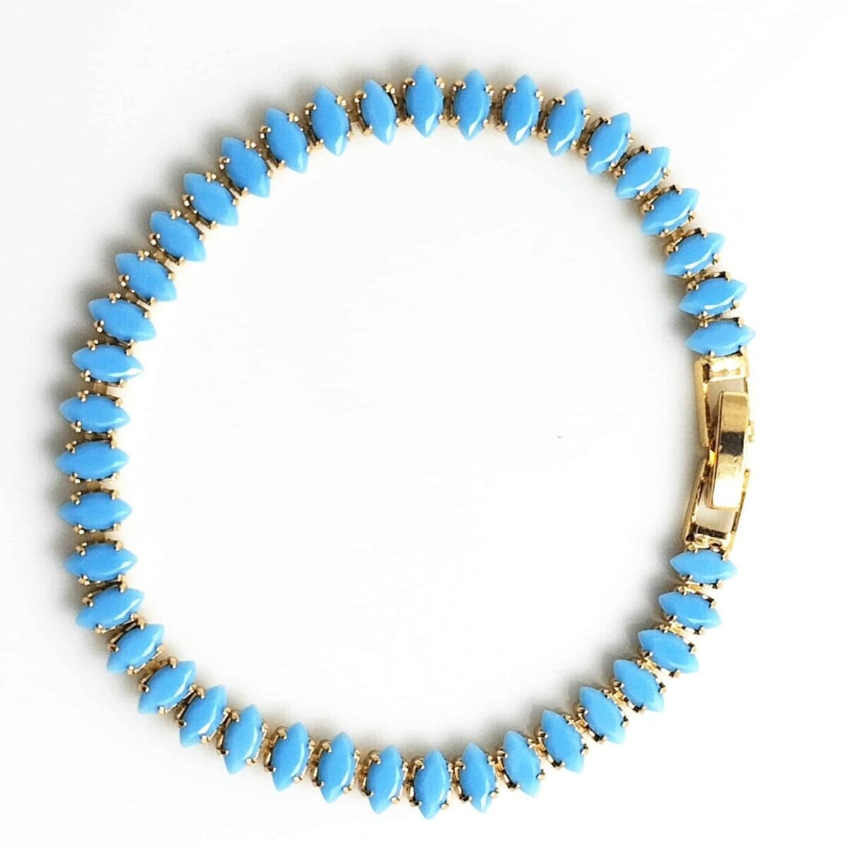 Delicate Marquise ferozistone bracelet - Image 2