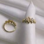 Beautiful 3Peaks Ring - Opal white - Image 2