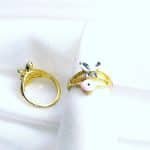 Lucky Evil Eye C zircon Butterfly  Turkish Ring - Pink