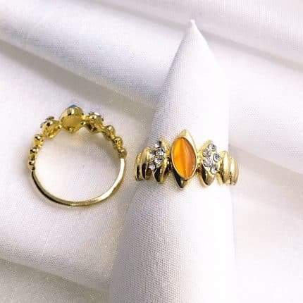 Beautiful 3Peaks Ring - orange