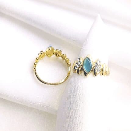 Beautiful 3Peaks Ring - Aquamarine