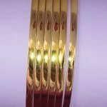 Plain and polished Modern bangle 2mm wide pair of 6