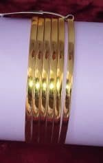 Plain and polished Modern bangle 2mm wide pair of 6