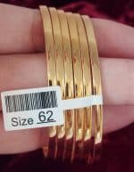 Plain and polished Modern bangle 2mm wide pair of 6 - Image 2