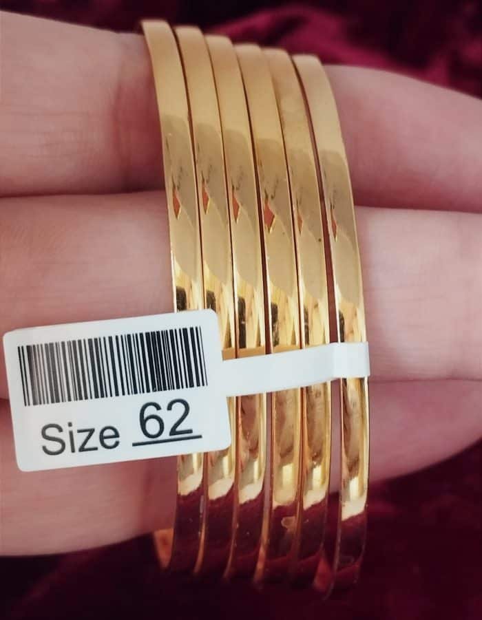 Plain and polished Modern bangle 2mm wide pair of 6 - Image 2