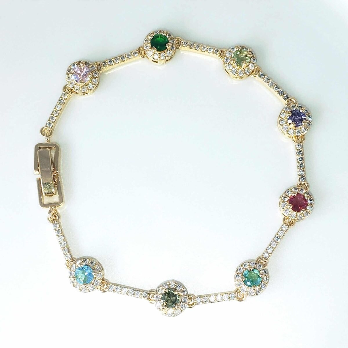 Queen Zircon gold plated Bracelet - Multi - Image 2