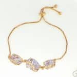 Zirconia teardrop stone bracelet - crystal