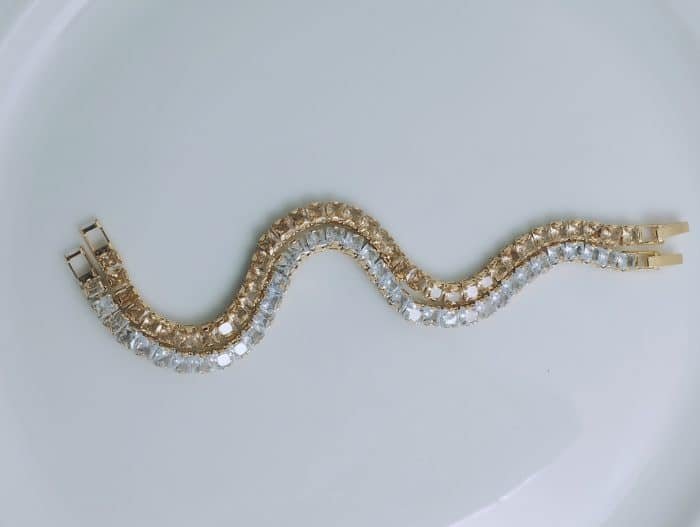 Rrhinestone Sparkling bracelet - Champagne - Image 2