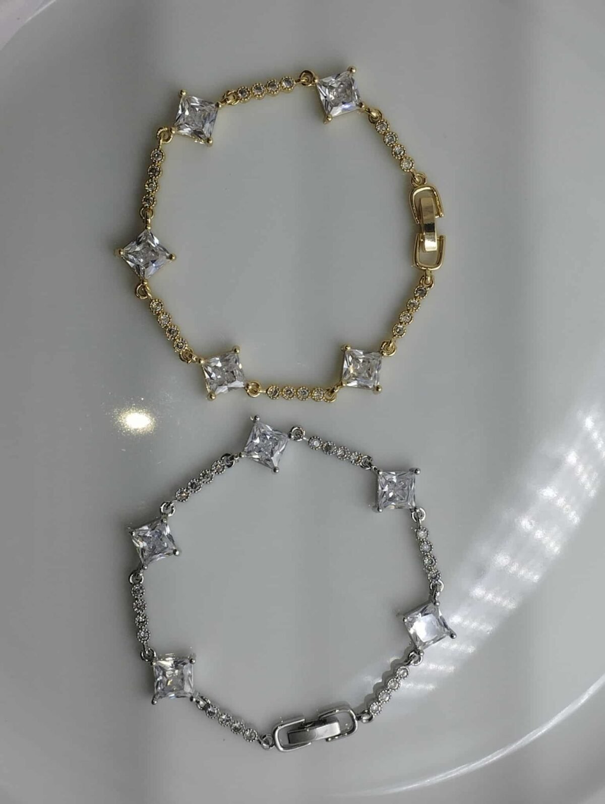 Carat rhinestone Bracelet - Silver - Image 2