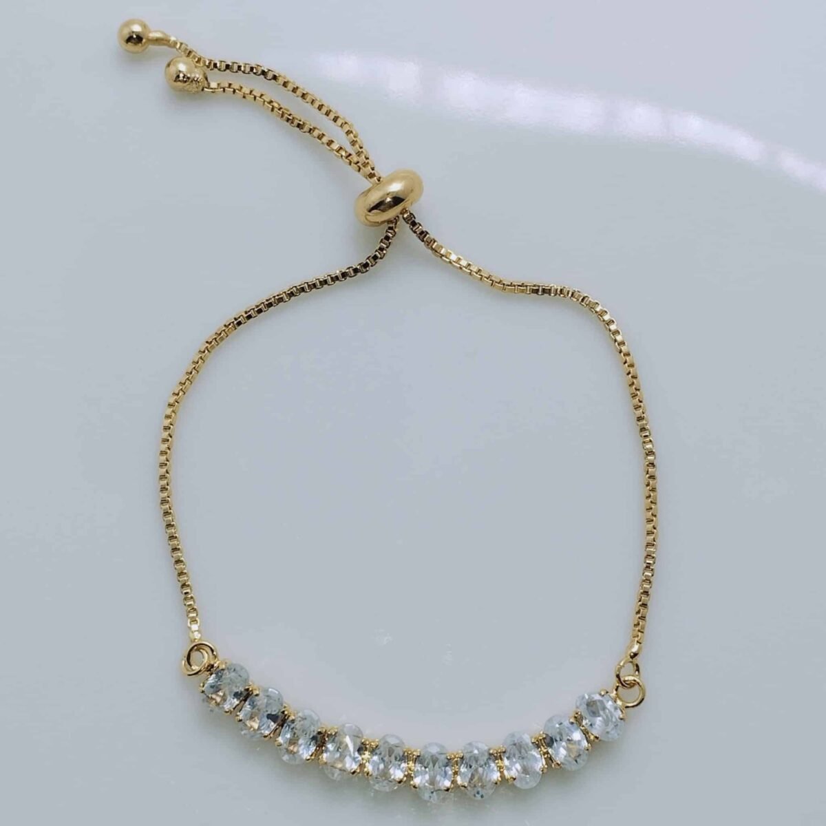 Goldplated Ovalcrystal  Bracelet - Image 2