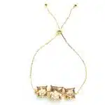 Zirconia cubic stone bracelet - champagne