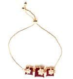 Zirconia cubic stone bracelet - meroon