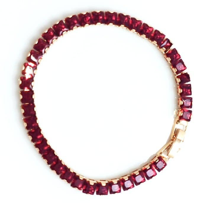 Rrhinestone Sparkling bracelet - red - Image 2