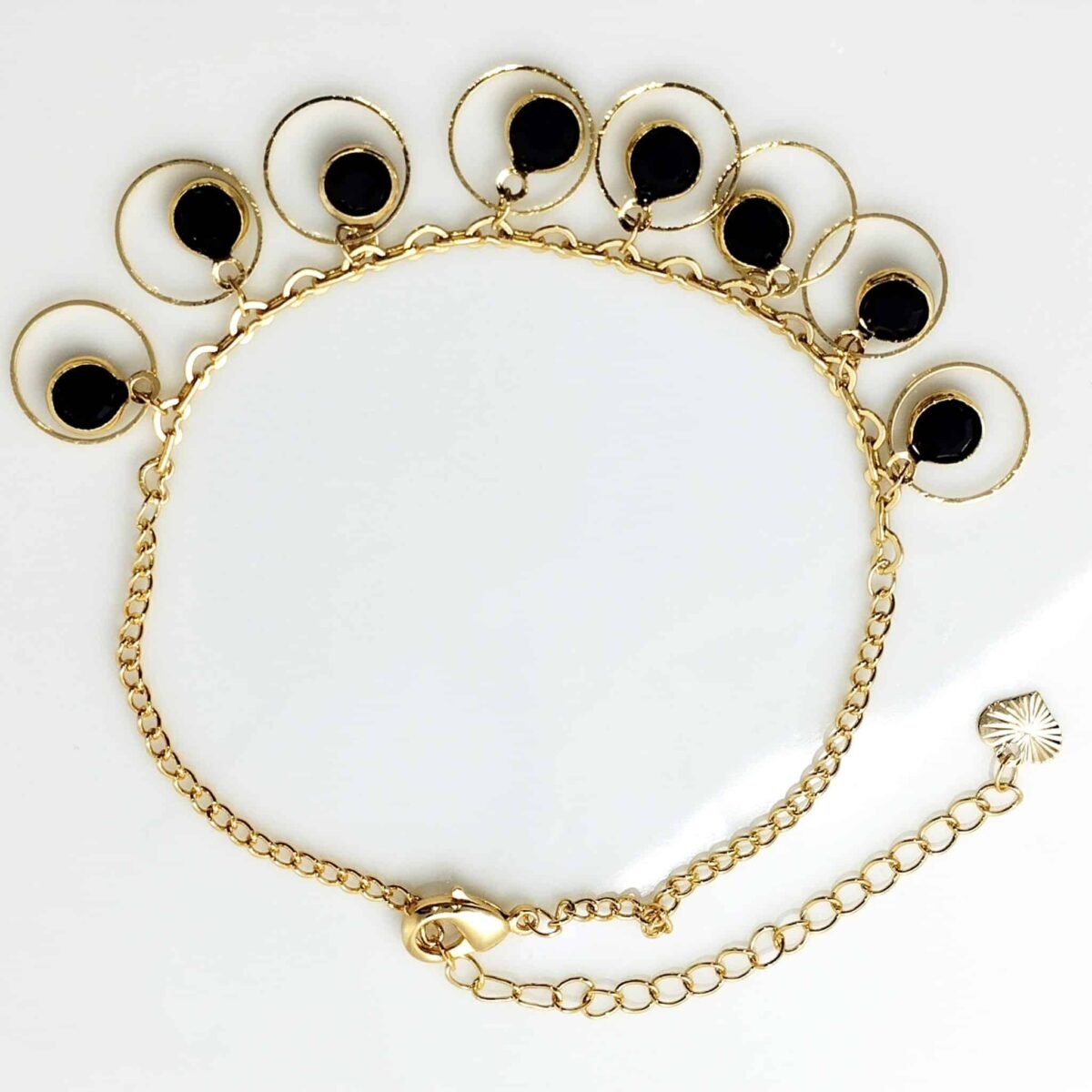 Pair of Black charms Ankelet - Image 2