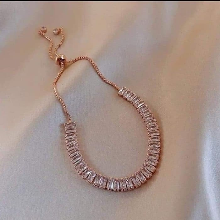 Rose Gold crystal Tennis Bracelet - Image 2