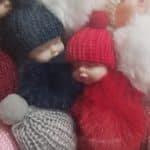 cute sleeping baby faux fur keychain - Image 12