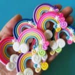 Rainbow hair clips - Image 2