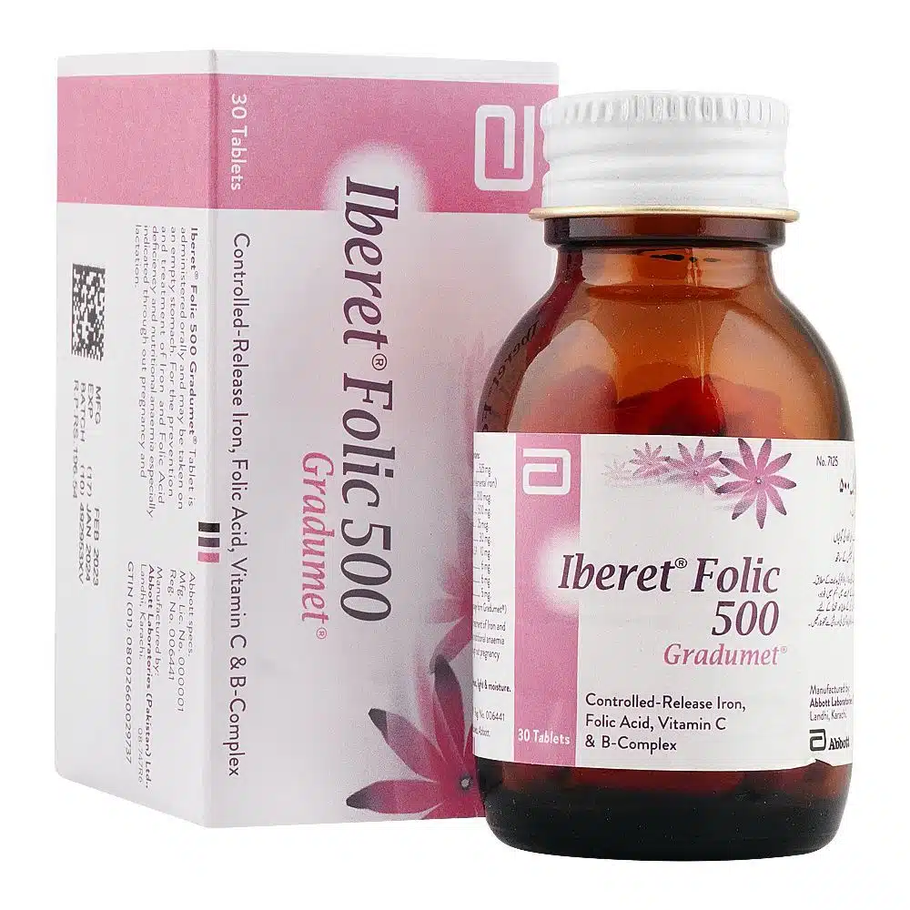 Iberet Folic 500mg Tablet - Image 1